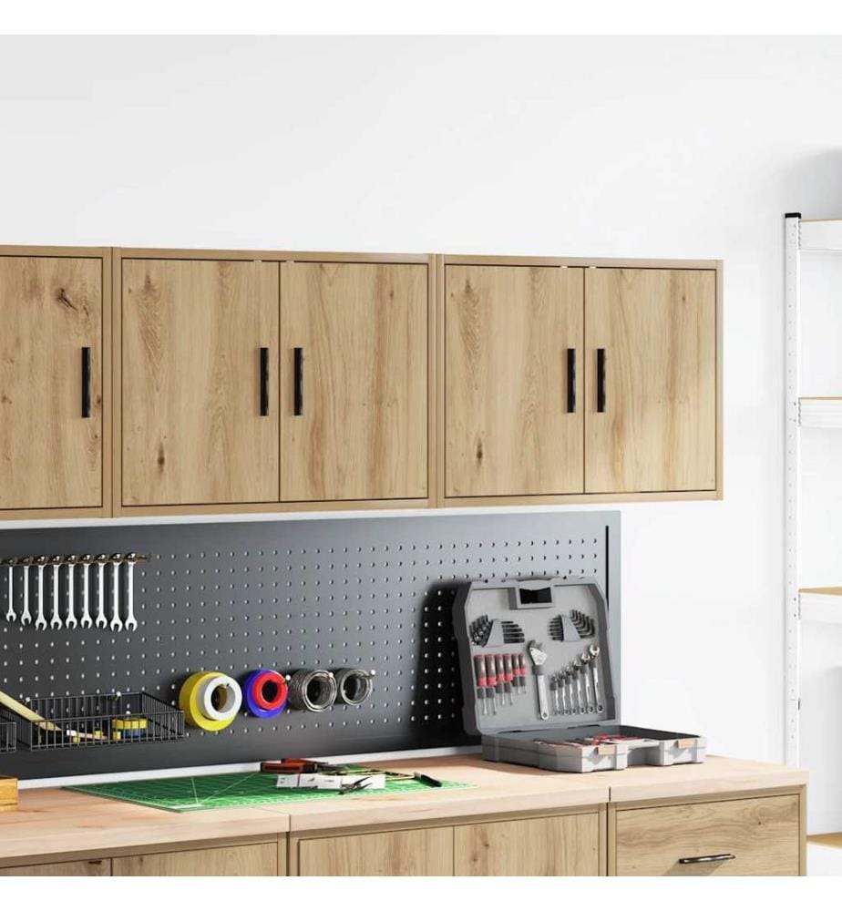 Garagen-Wandschränke 2 Stk. Artisan-Eiche Holzwerkstoff