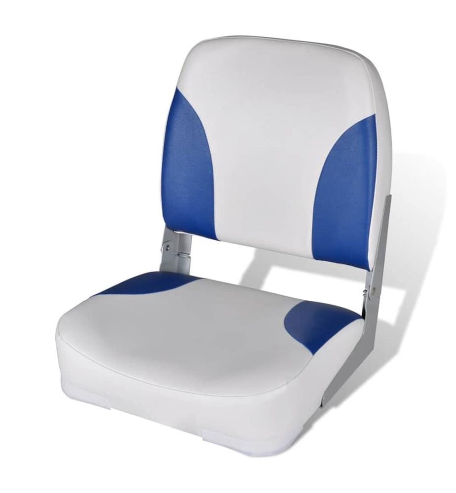 Bootssitz Klappbar Blau-Weiss 41x36x48 cm