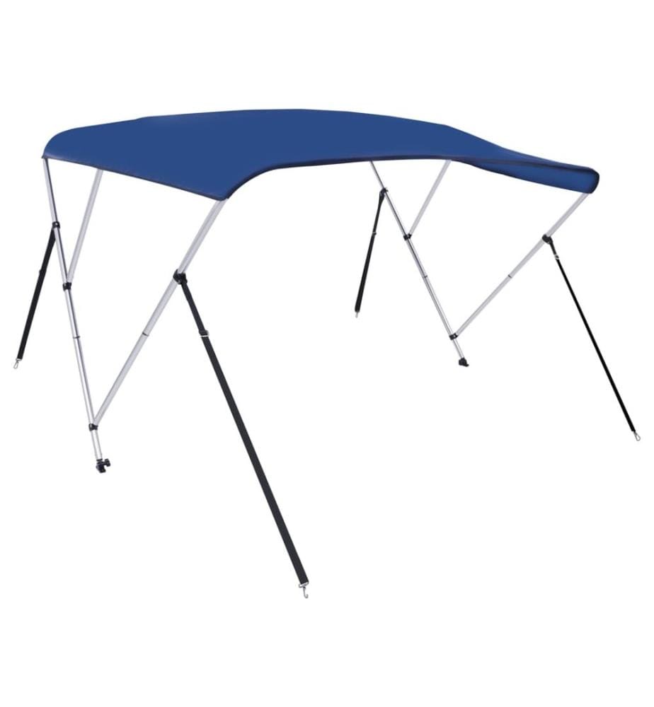 Auvent bimini à 3 arceaux Bleu 183x160x137 cm