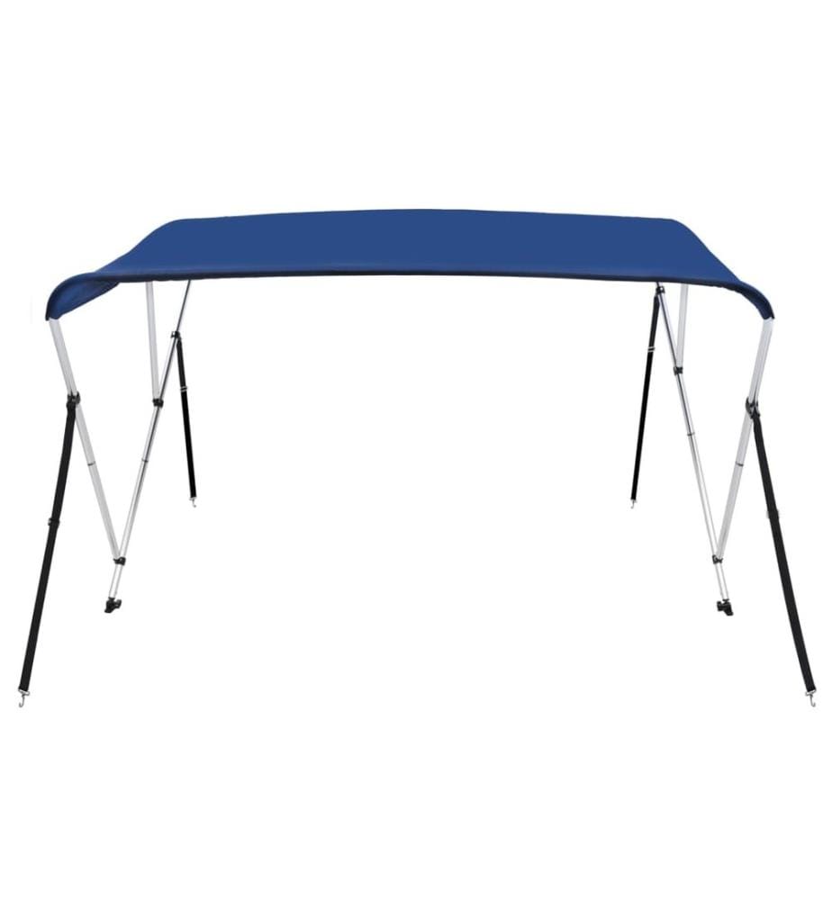 Auvent bimini à 3 arceaux Bleu 183x160x137 cm
