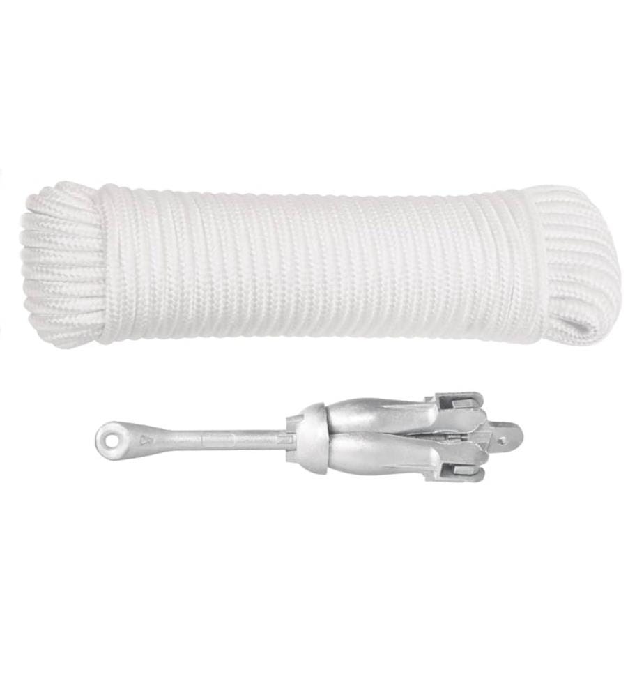 Klappanker mit Seil Silbern 1,5 kg Temperguss