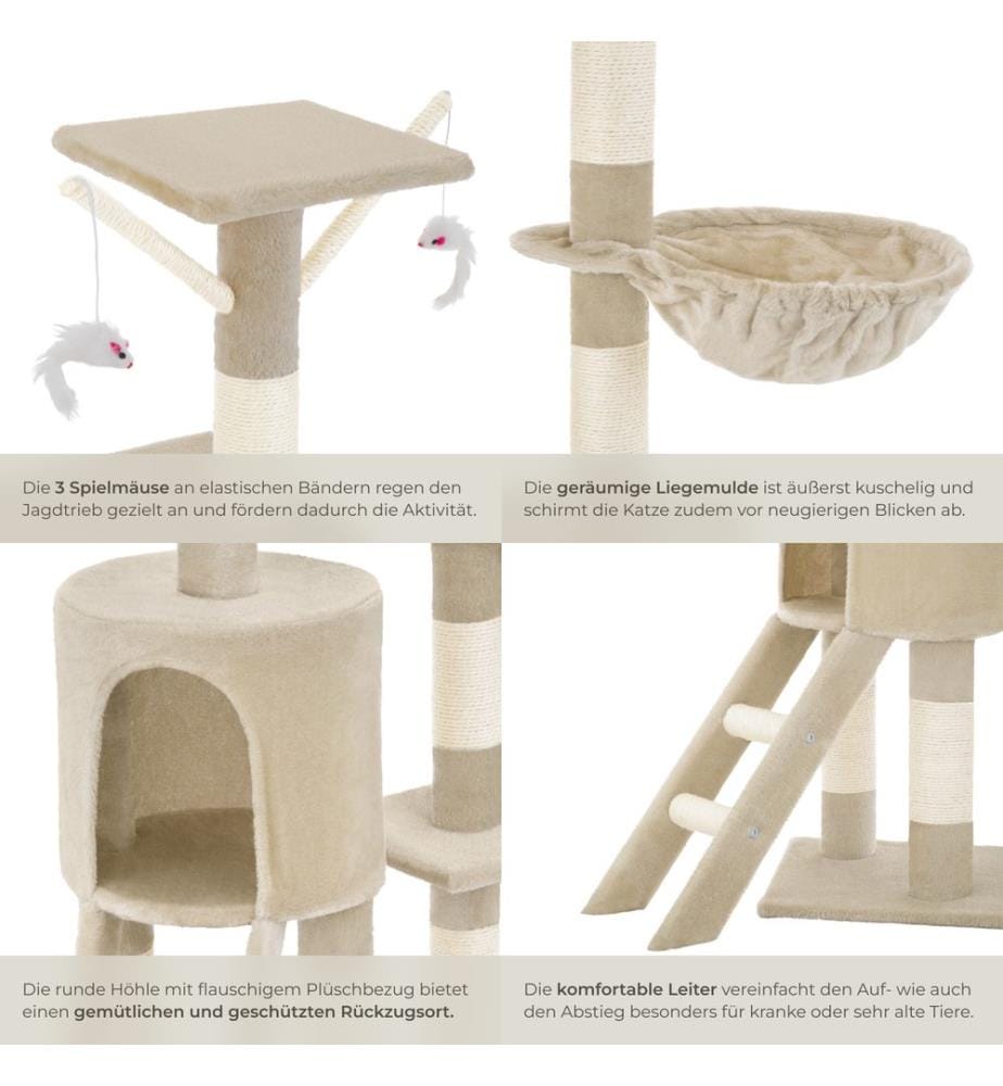 Arbre à chat DOMINIQUE 142 cm - beige
