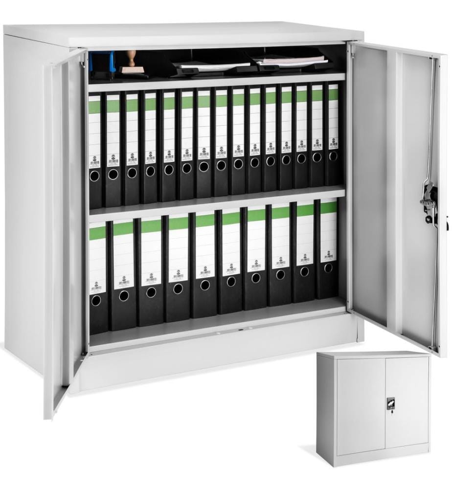 Aktenschrank mit 3 Böden 90x40x90 cm - grau