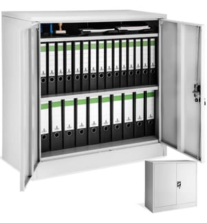 Aktenschrank mit 3 Böden 90x40x90 cm - grau