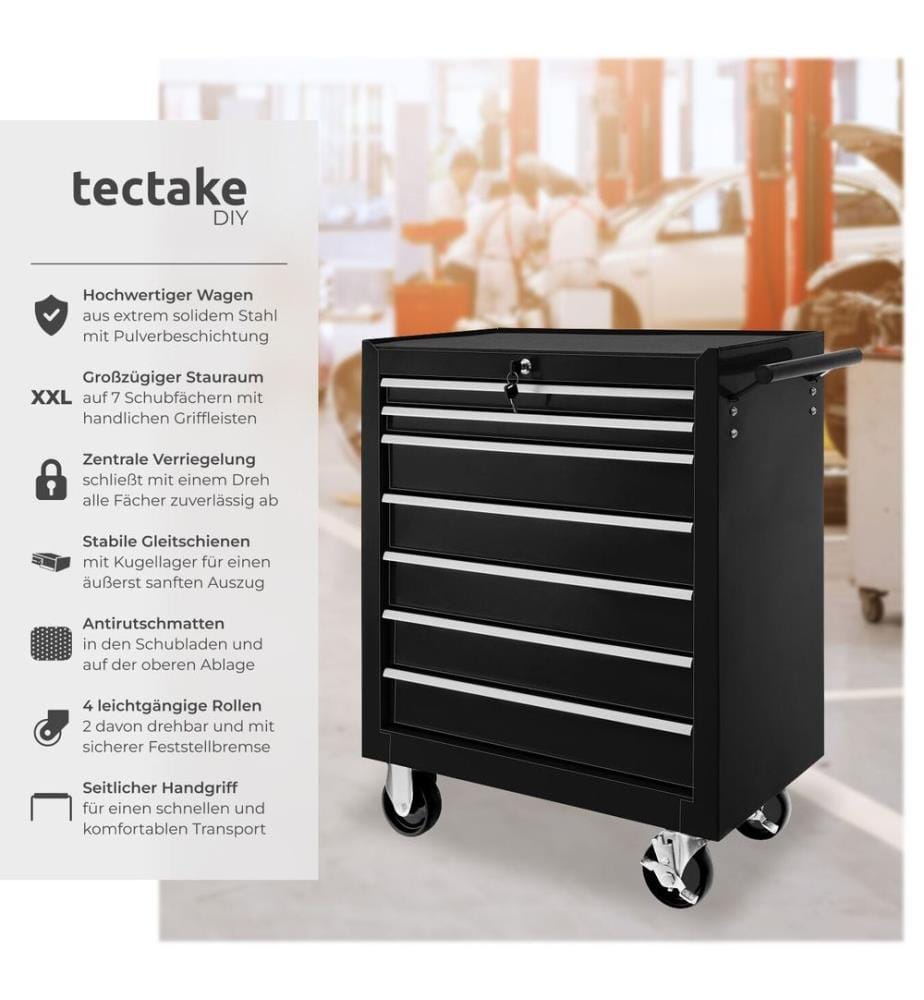 Servante d'atelier 7 tiroirs - noir