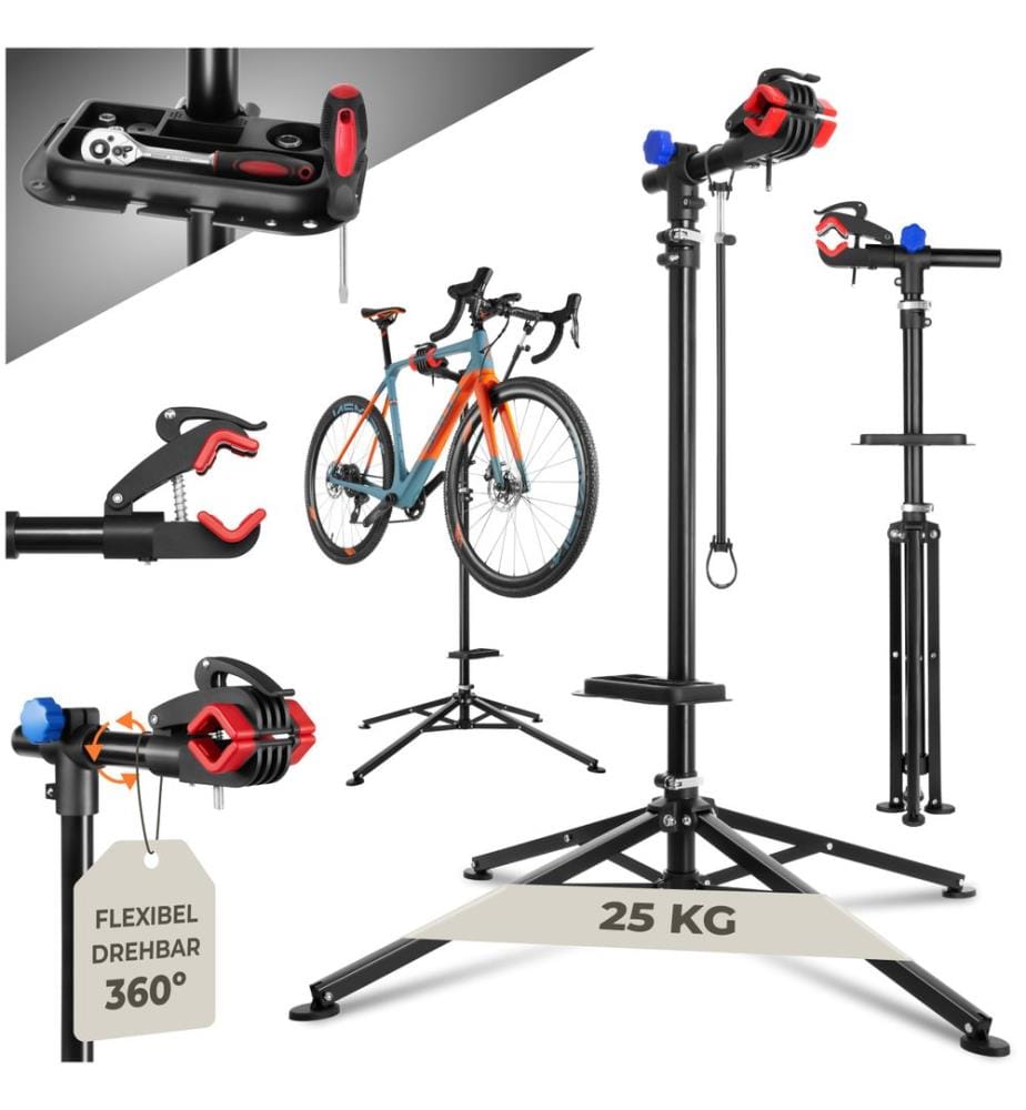 Cavalletto per riparazionimanutenzione bici Philipp - nero