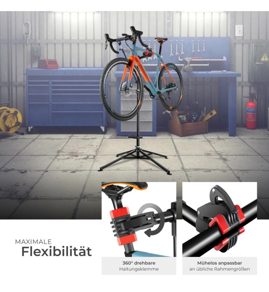 Cavalletto per riparazionimanutenzione bici Philipp - nero