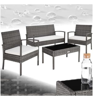 Rattan Sitzgruppe Sparta 31 - grau
