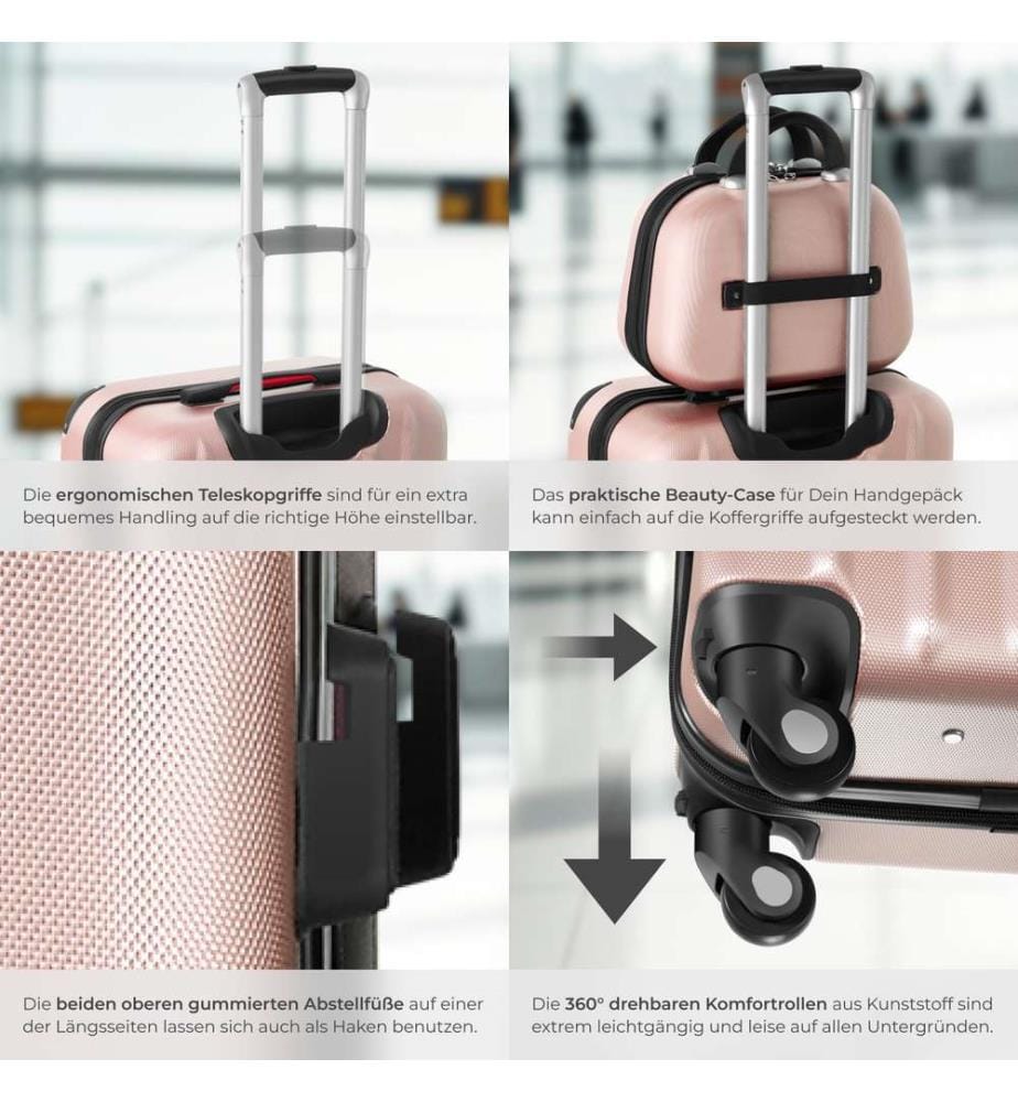 Set de 4 valises PUCCI - or rose