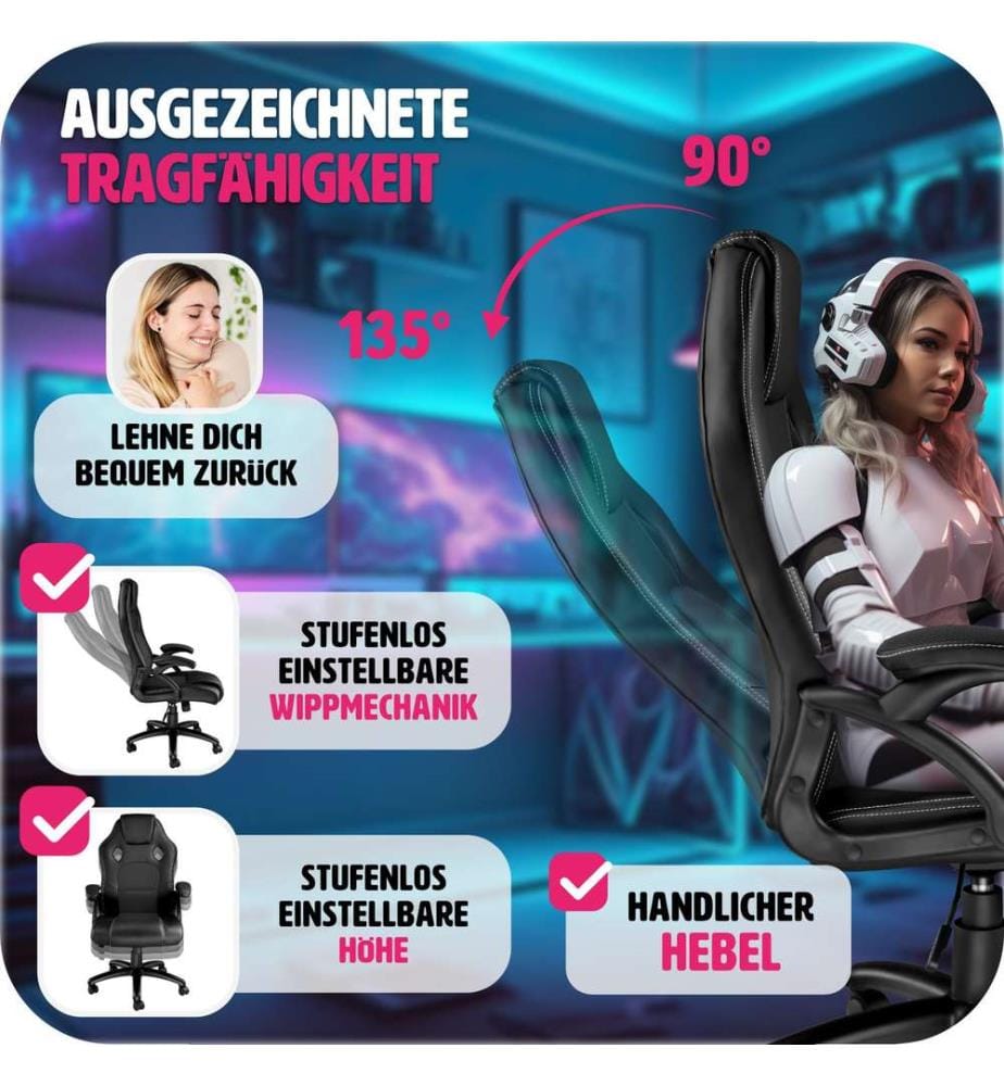 Bürostuhl Tyson - schwarz