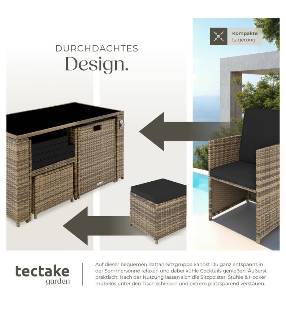 Salottino in rattan Palermo 2 2 1 - naturale