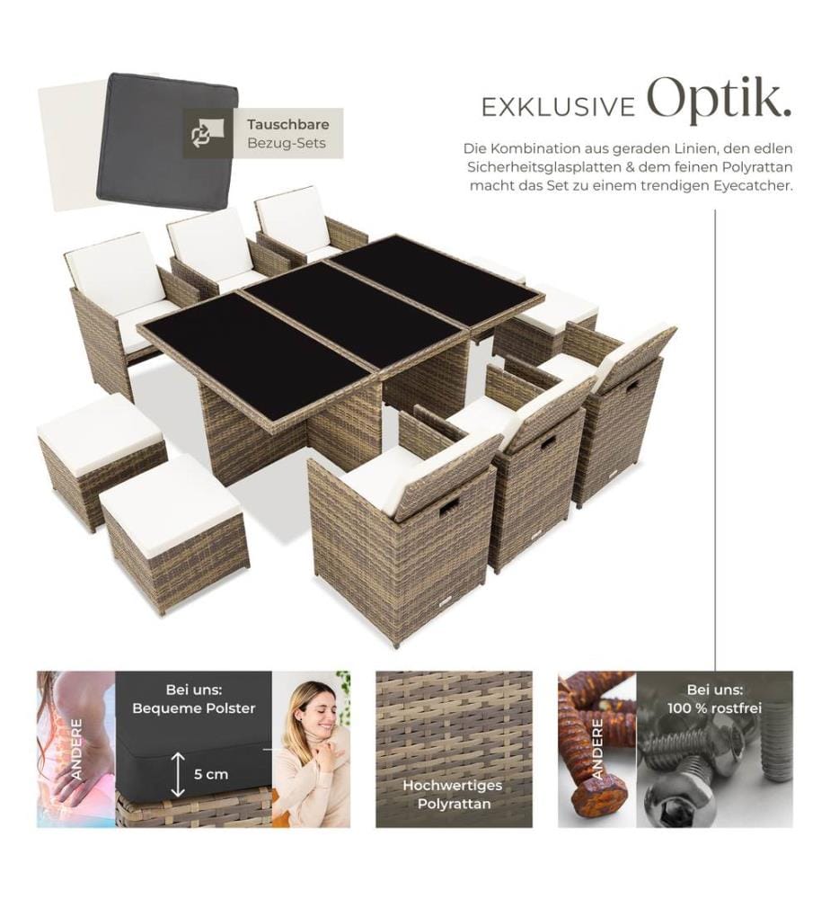 Set in rattan New York - naturale