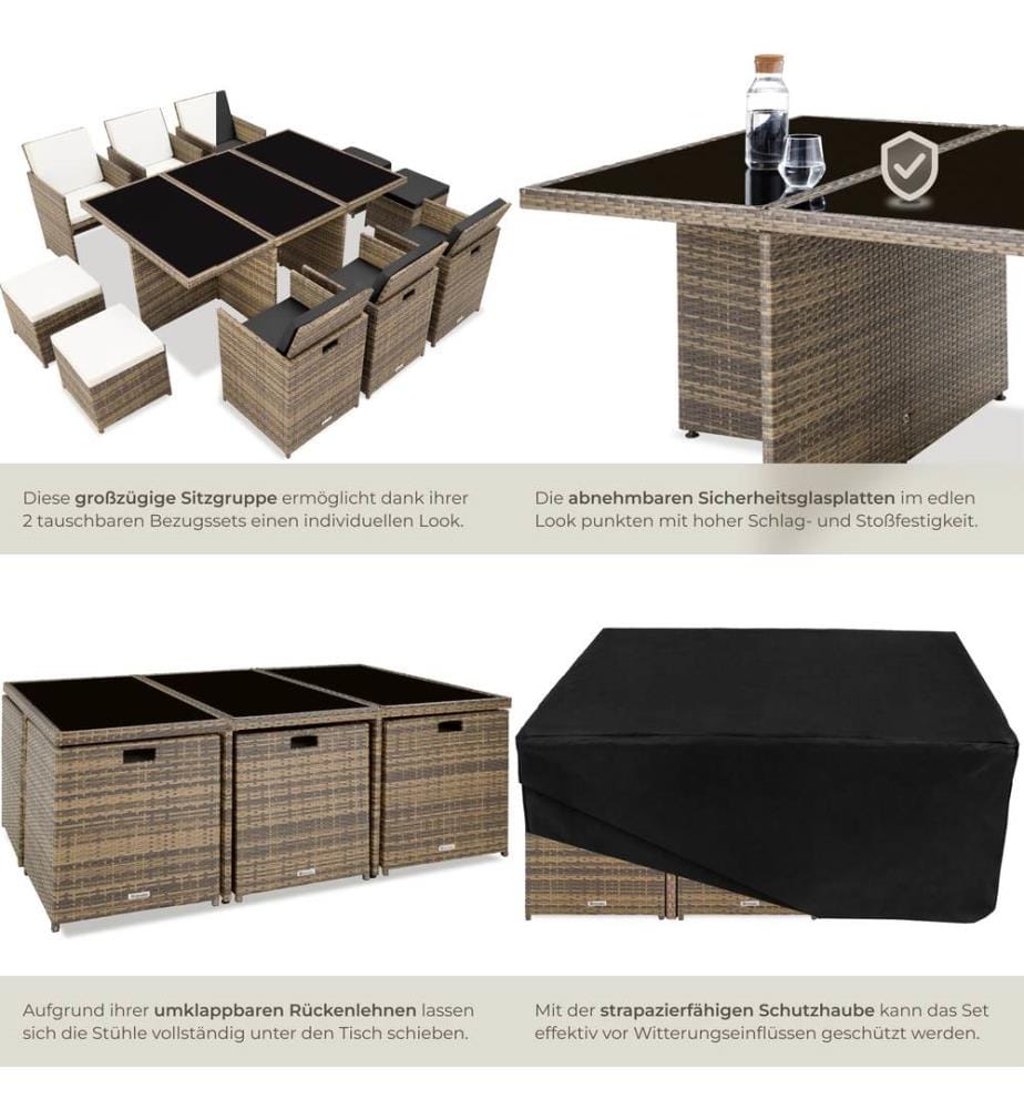 Set in rattan New York - naturale