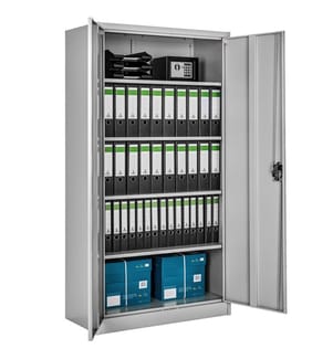 Aktenschrank Blain mit 5 Böden 40x80x180 cm - grau