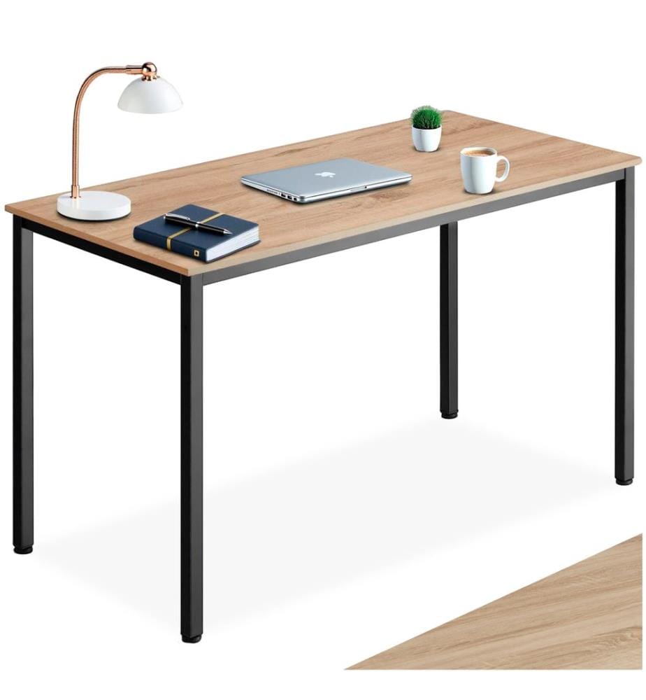 Desk Vanport - height-adjustable plastic feet - industrial wood light, oak Sonoma