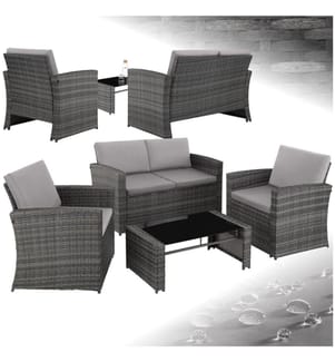 Rattan Lounge Jesolo - grauhellgrau