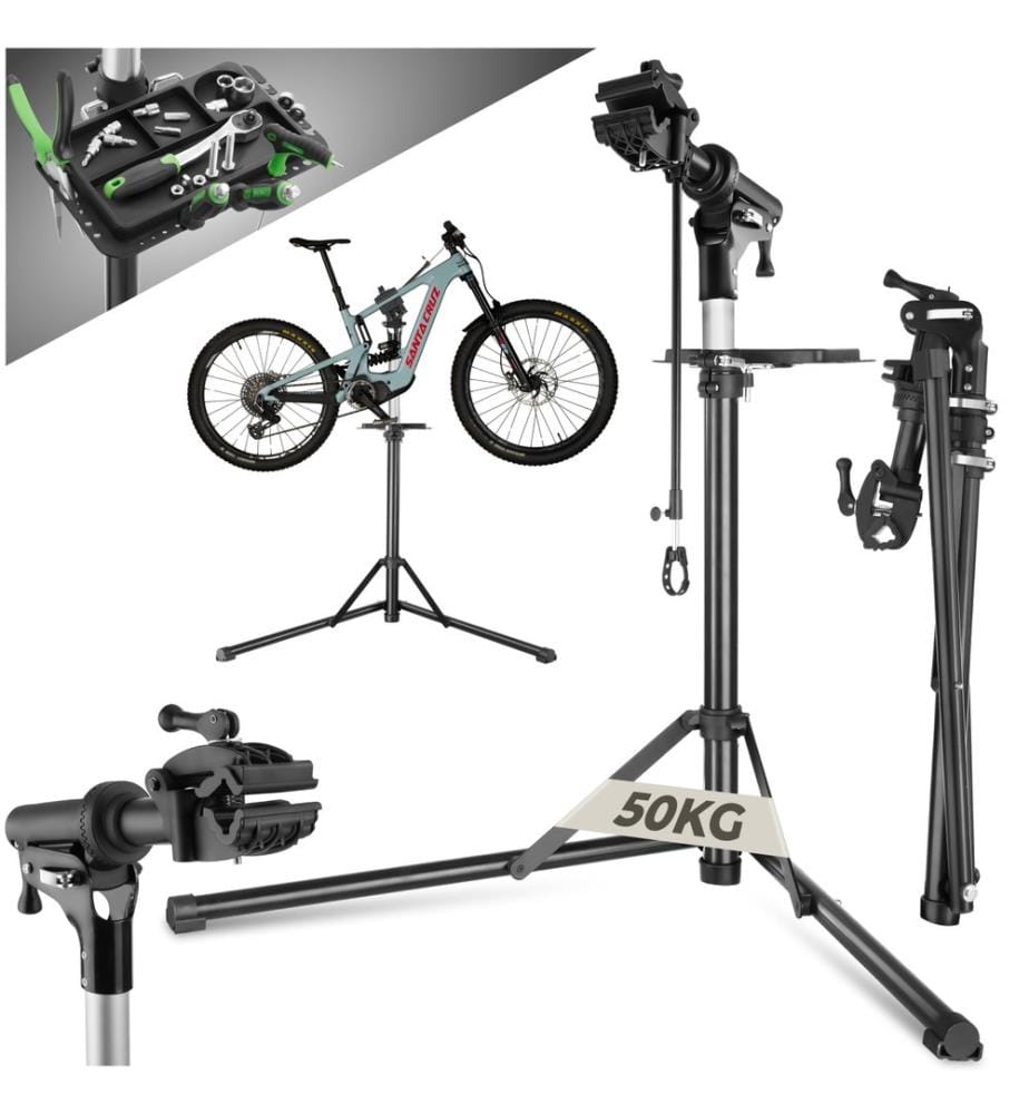 Support de réparation pour vélo Jan jusqu'à 50kg, adapté aux vélos électriques - grisnoir