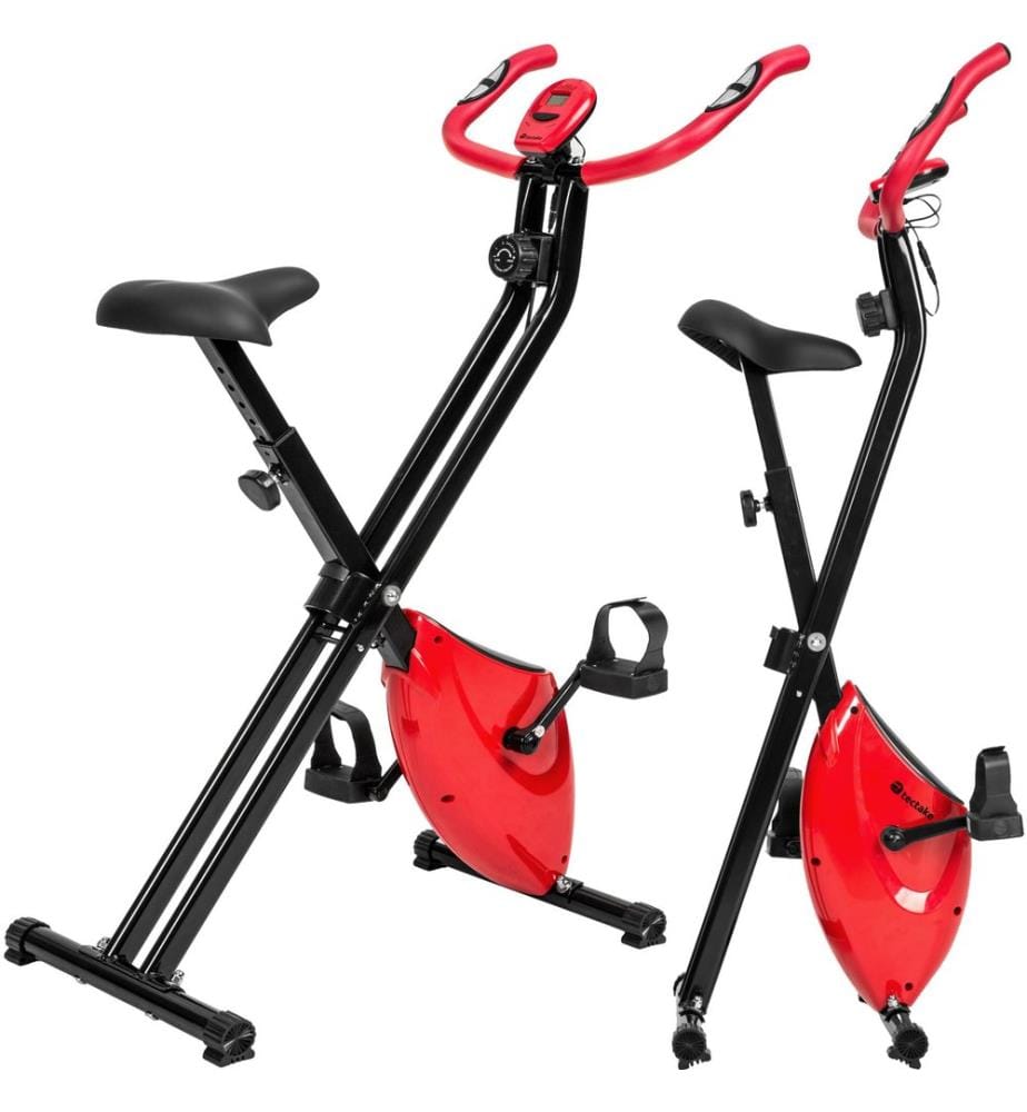 Vélo d'appartement FitX-Bike, pliable avec ordinateur d'entraînement - 113 x 41 x 81 cm