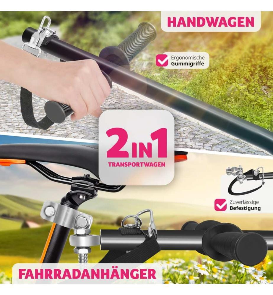 Fahrradanhänger CargoXpress, multifunktional, bis 50kg - schwarz