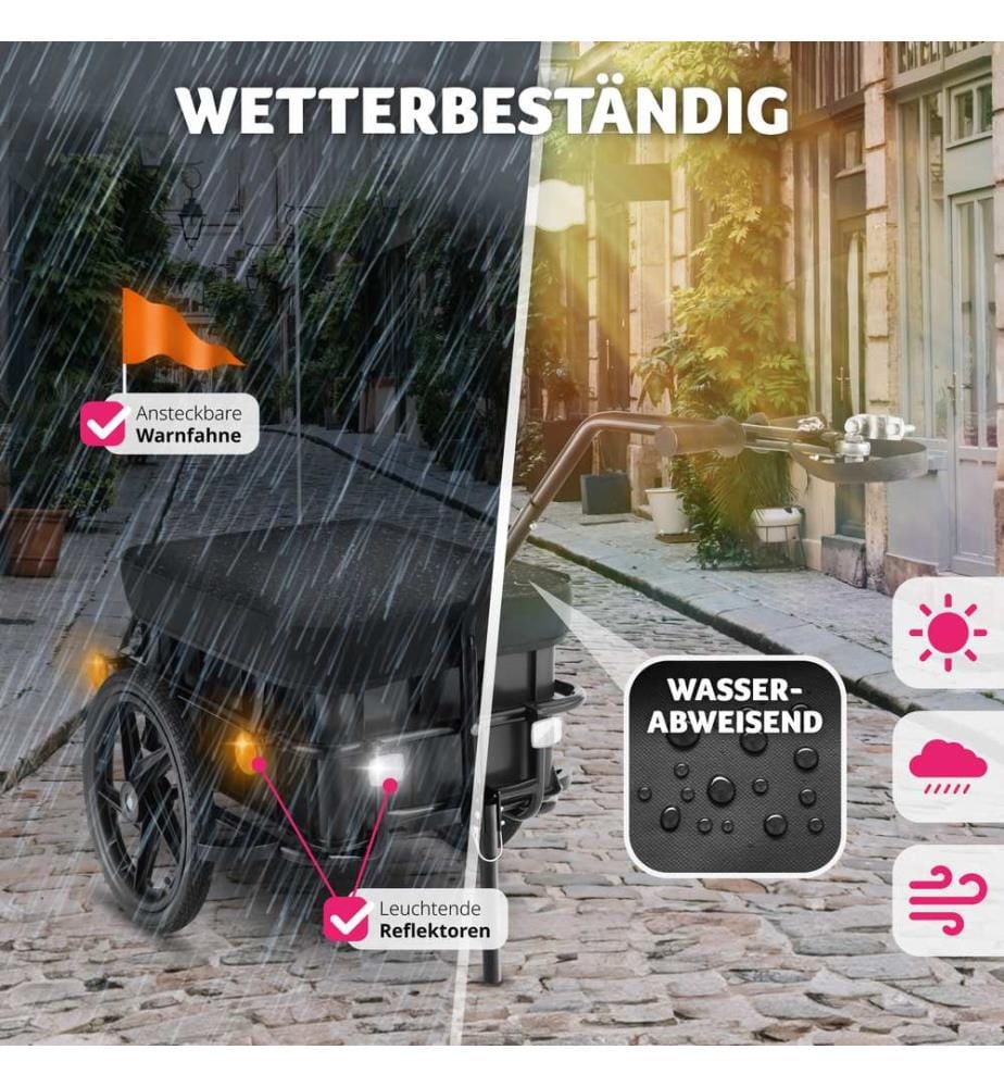 Fahrradanhänger CargoXpress, multifunktional, bis 50kg - schwarz