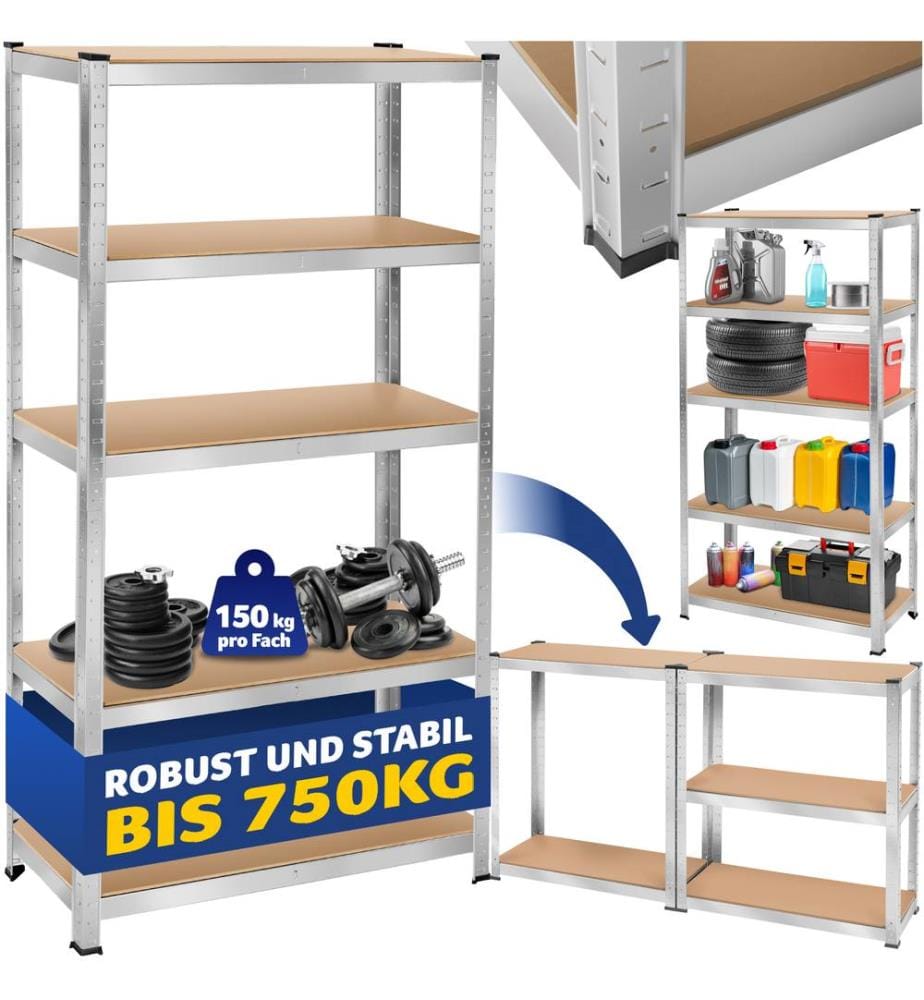 Schwerlastregal - 180 x 90 x 40 cm, 750 kg