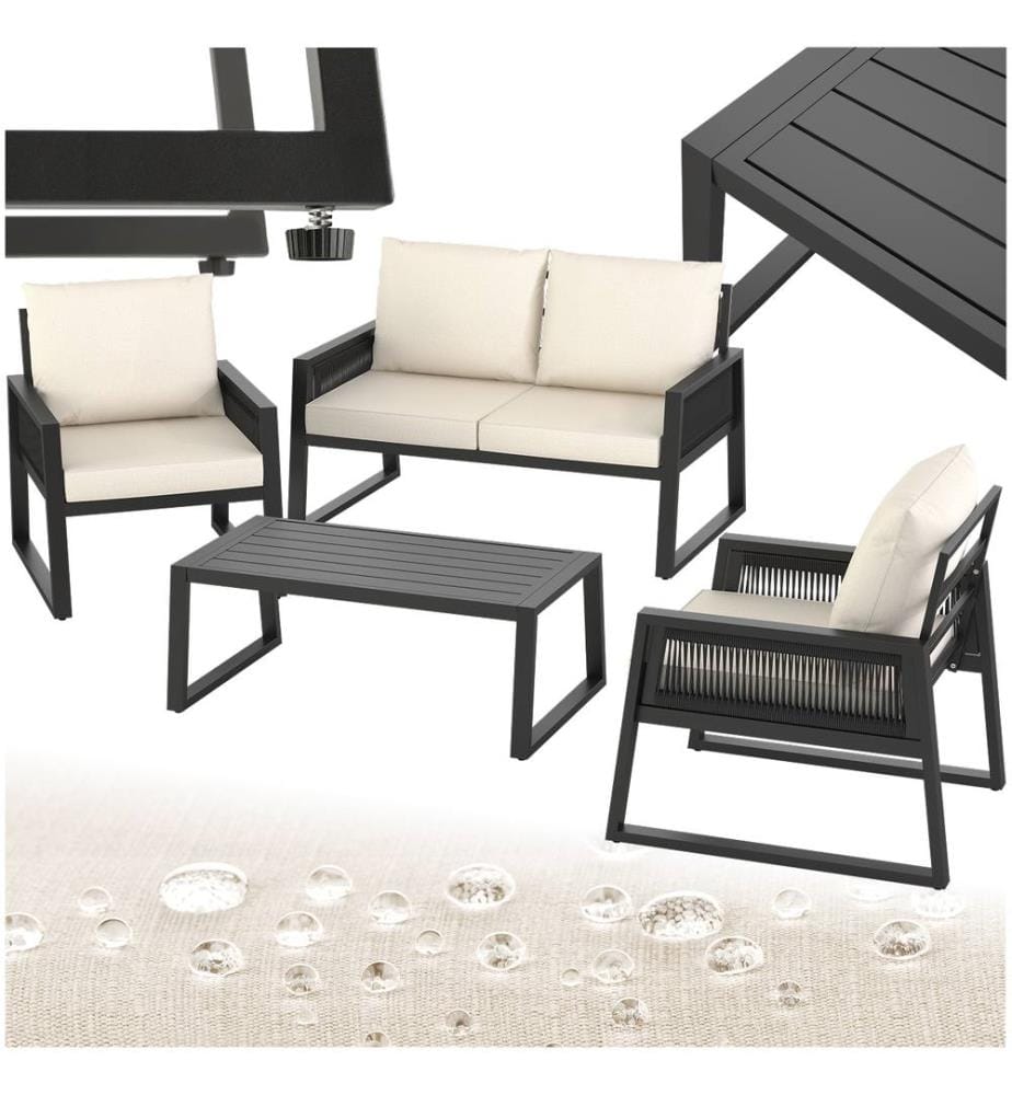 Gartenlounge-Set Captive im Rope-Design - Set 1 1 x Sofa 1 x Tisch 2 x Sessel