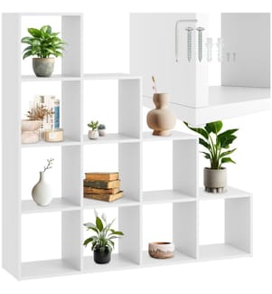 Libreria Talisa con 10 scomparti aperti, design a cubo - bianco