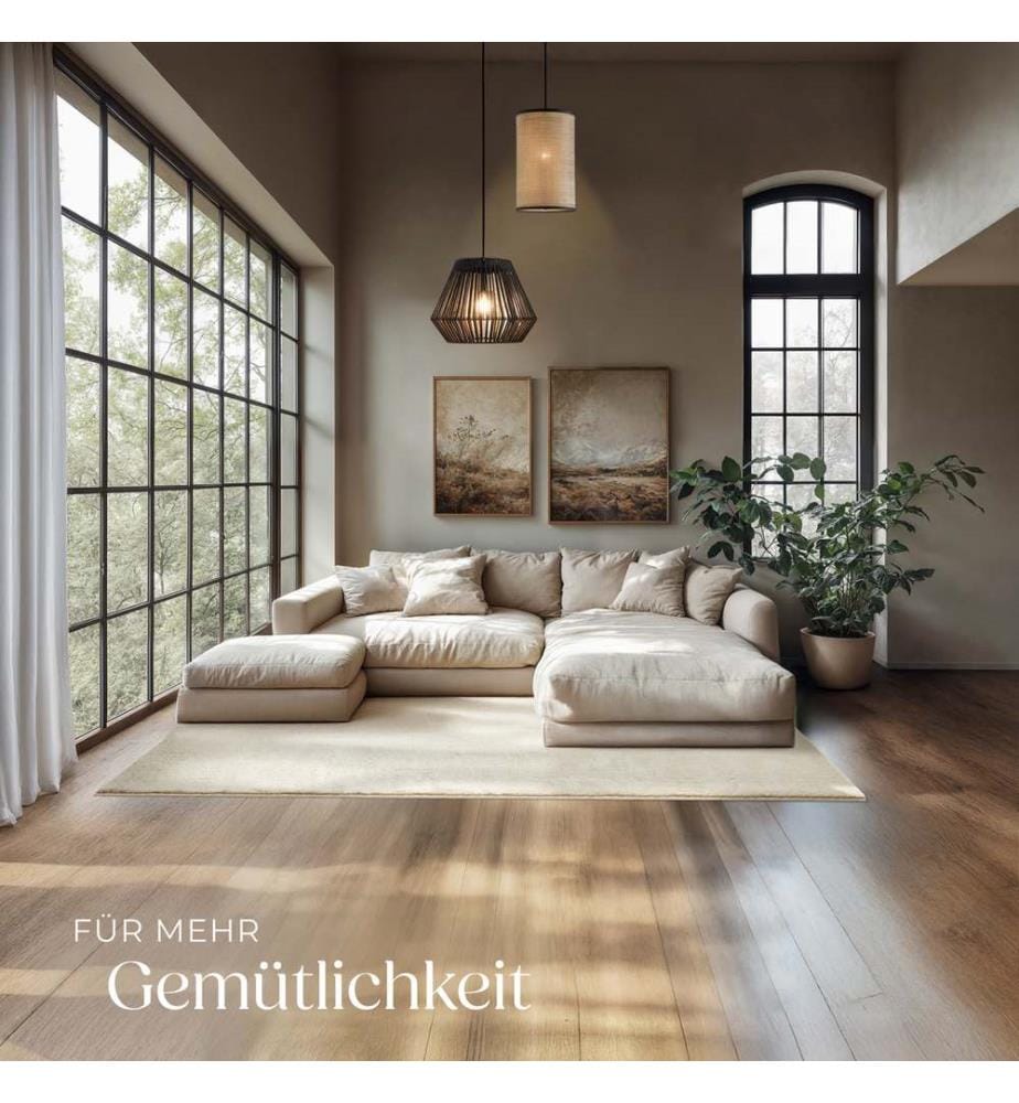 Kurzflorteppich Soft Zone - beige, 140 x 200 cm