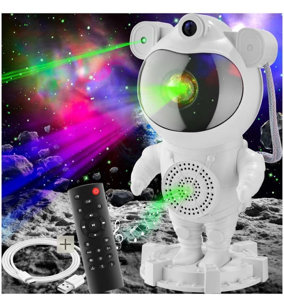 Projecteur LED ciel étoilé Astronaute avec Bluetooth - blanc