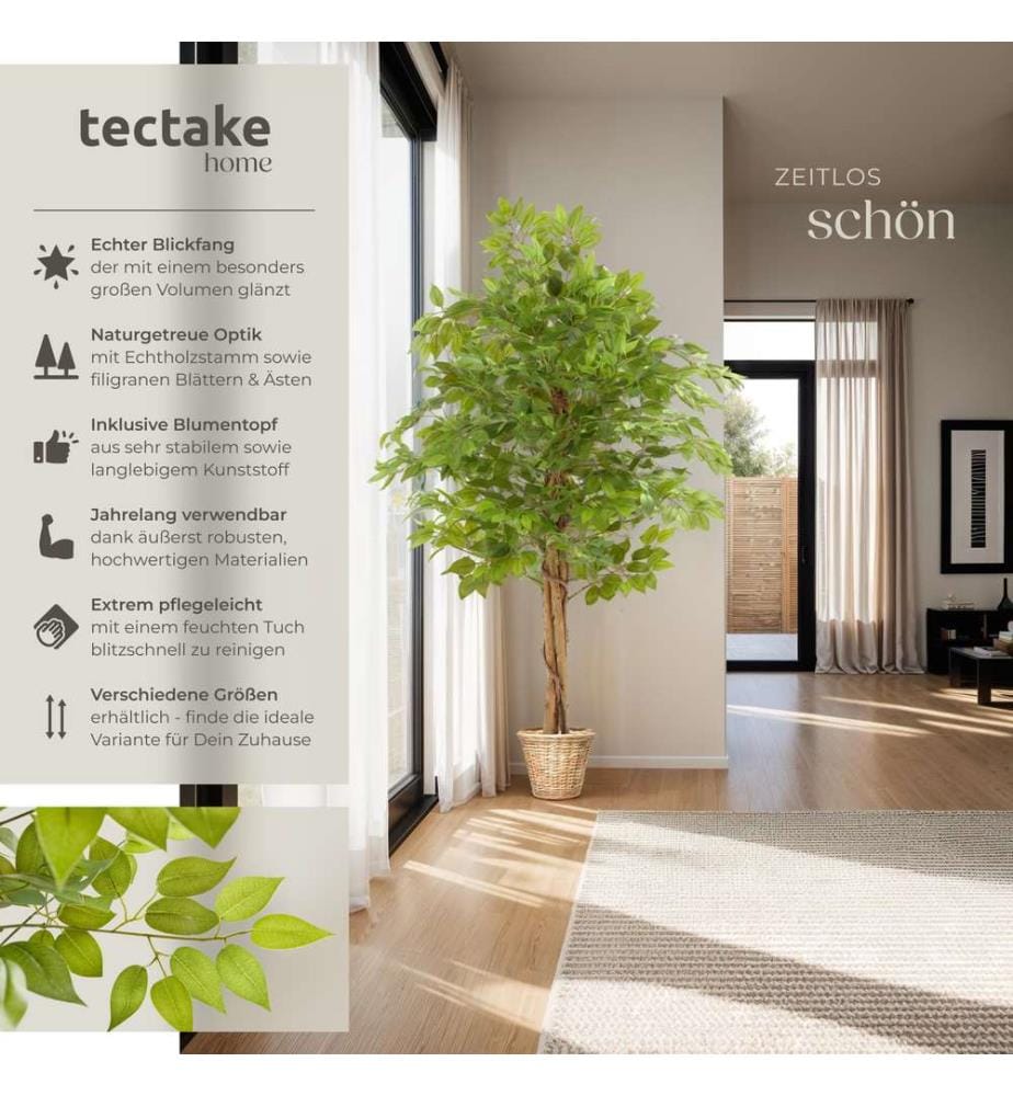 Artificial Plant - detailed and lifelike, ficus tree, low-maintenance - 160 cm
