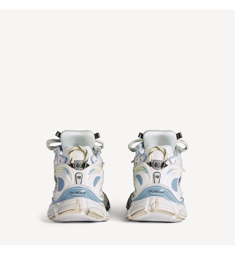 Niedrige Sneakers mit Schnürung - Blau & Gelb & Weiss