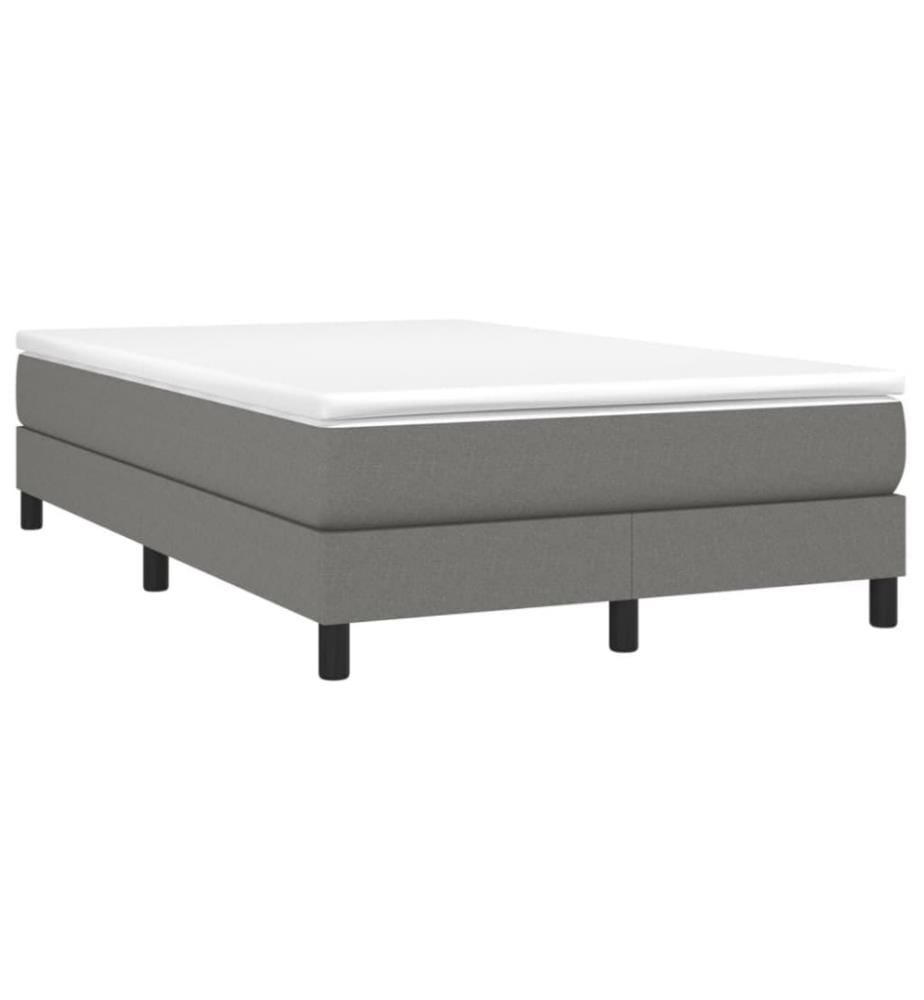 Boxspringbett Dunkelgrau 120x200 cm Stoff