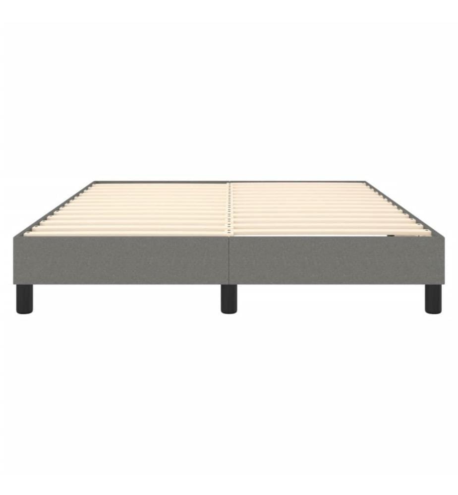 Boxspringbett Dunkelgrau 140x190 cm Stoff