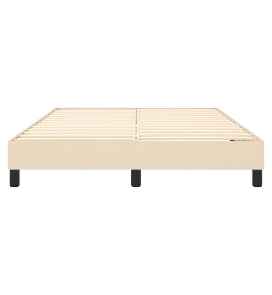 Boxspringbett Creme 140x190 cm Stoff