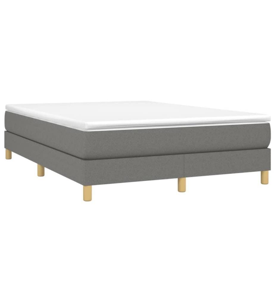 Boxspringbett Dunkelgrau 140x190 cm Stoff