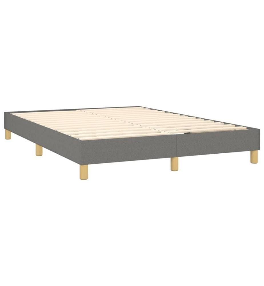 Boxspringbett Dunkelgrau 140x190 cm Stoff