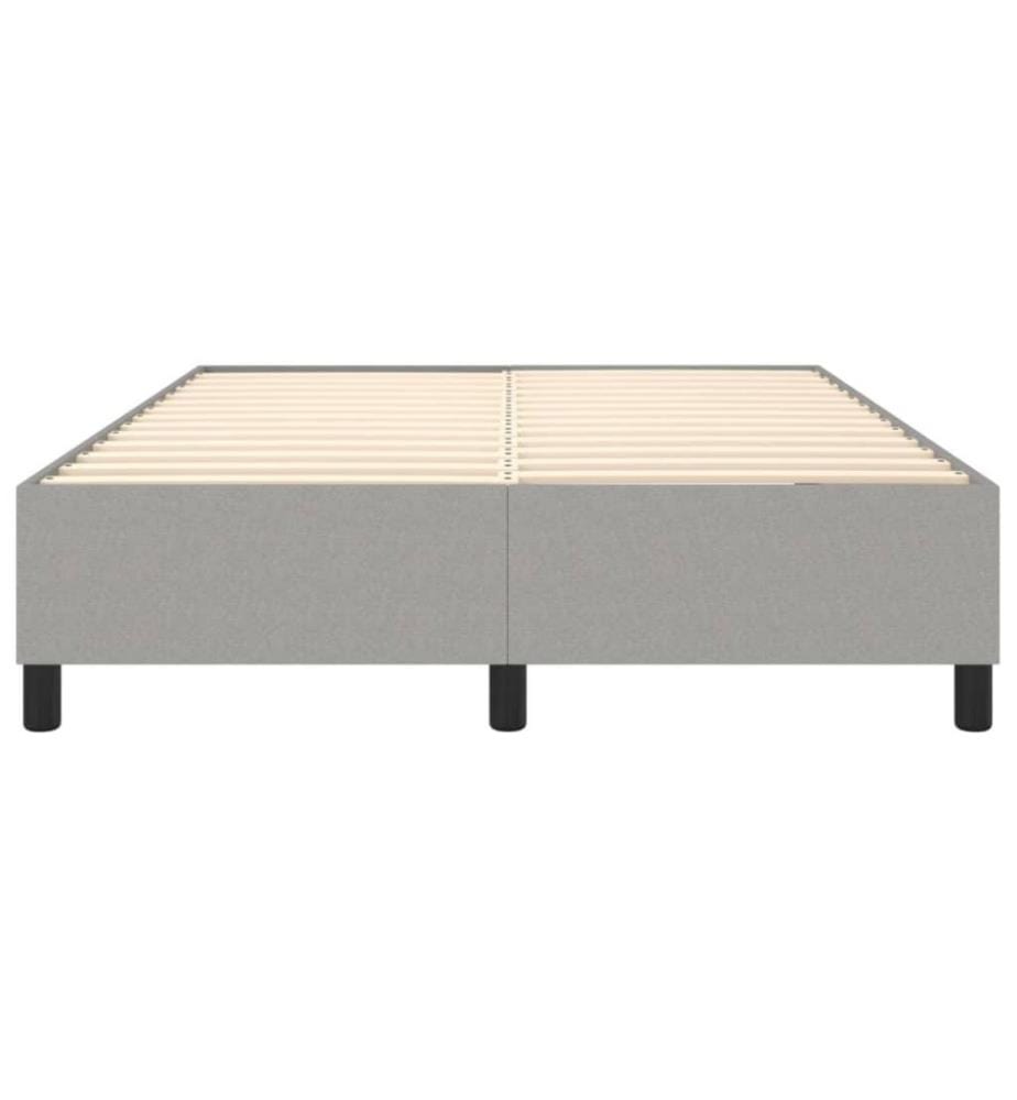 Boxspringbett Hellgrau 140x190 cm Stoff