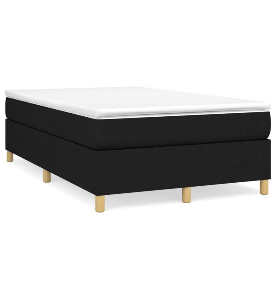 Boxspringbett Schwarz 120x200 cm Stoff