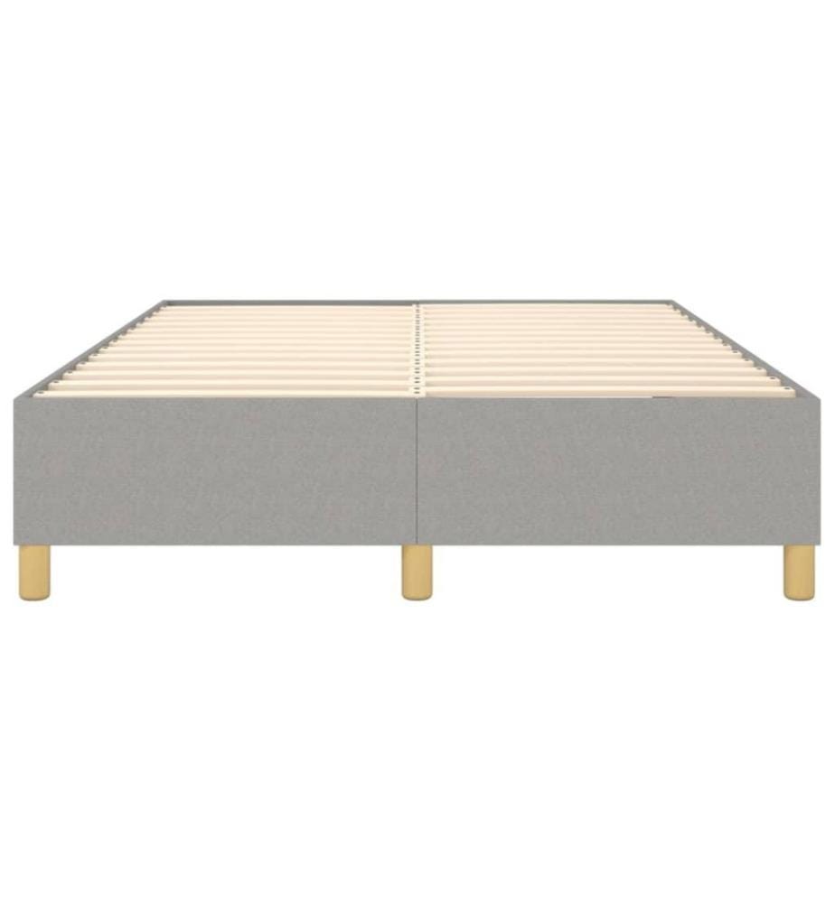 Boxspringbett Hellgrau 140x190 cm Stoff