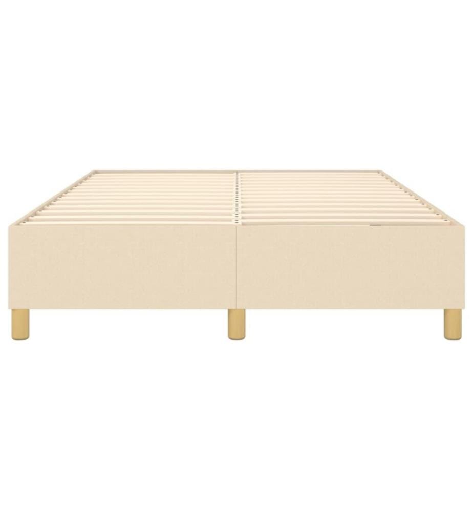 Boxspringbett Creme 140x190 cm Stoff