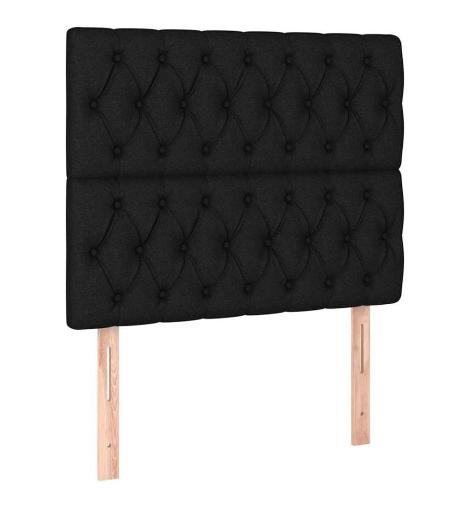 Boxspringbett mit Matratze Schwarz 120x200 cm Stoff