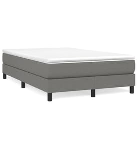 Boxspringbett mit Matratze Dunkelgrau 120x190 cm Stoff