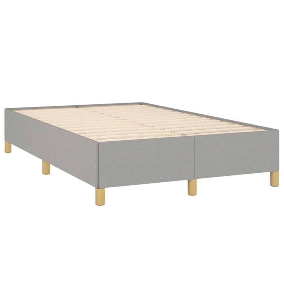 Boxspringbett mit Matratze Hellgrau 120x190 cm Stoff