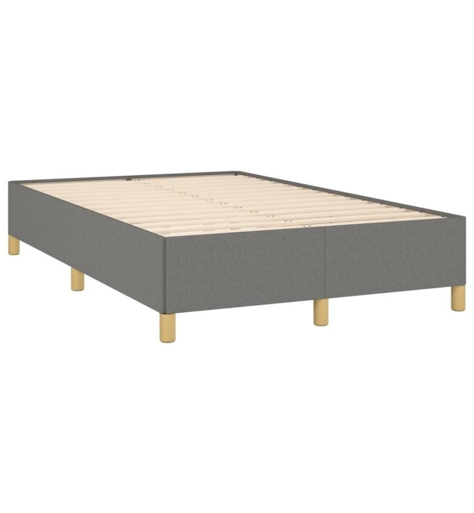 Boxspringbett mit Matratze Dunkelgrau 120x190 cm Stoff