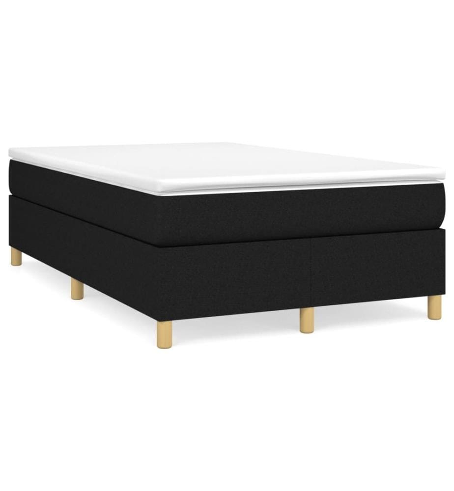 Boxspringbett mit Matratze Schwarz 120x190 cm Stoff