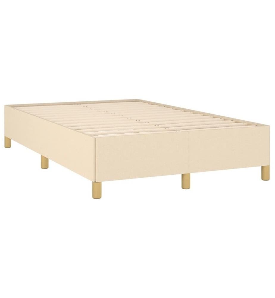 Boxspringbett mit Matratze Creme 120x190 cm Stoff