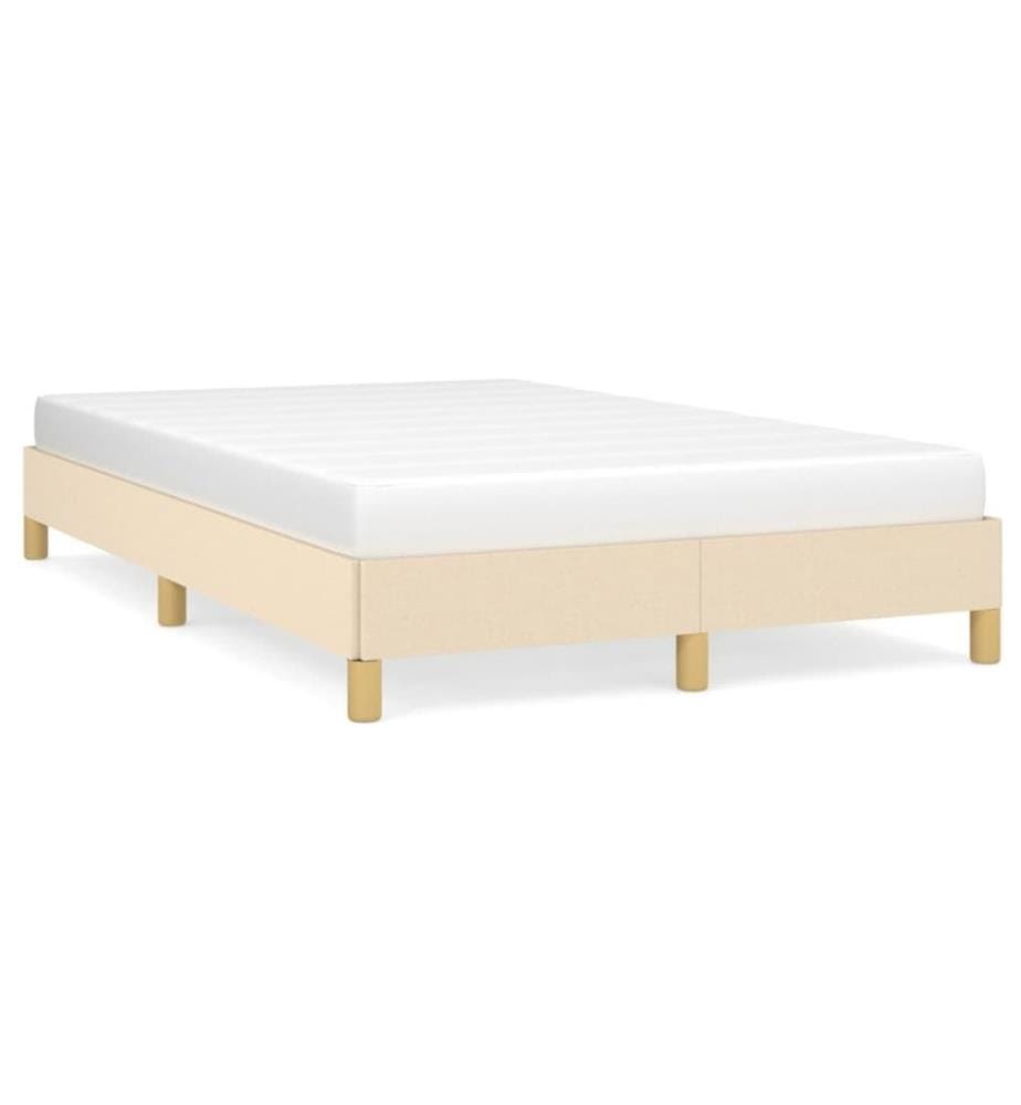 Bettgestell Creme 120x200 cm Stoff