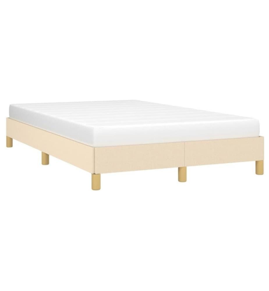 Bettgestell Creme 120x200 cm Stoff