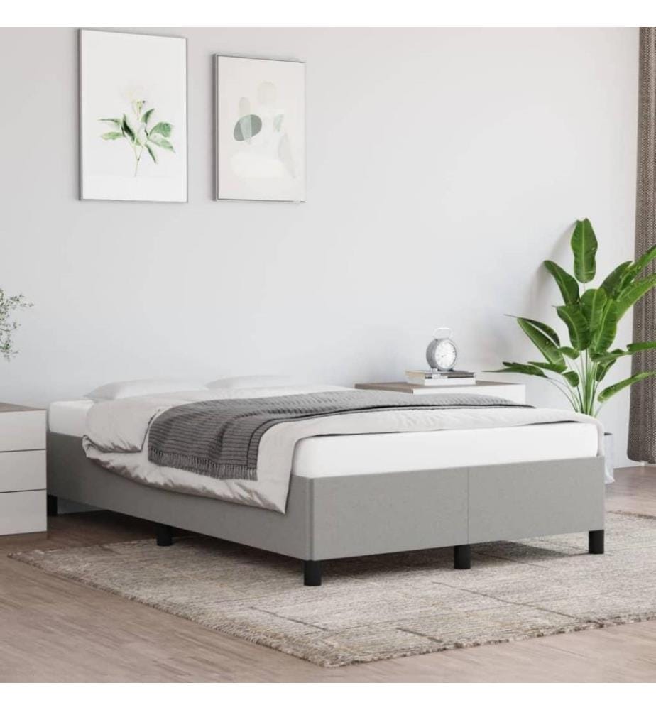 Bettgestell Hellgrau 120x200 cm Stoff
