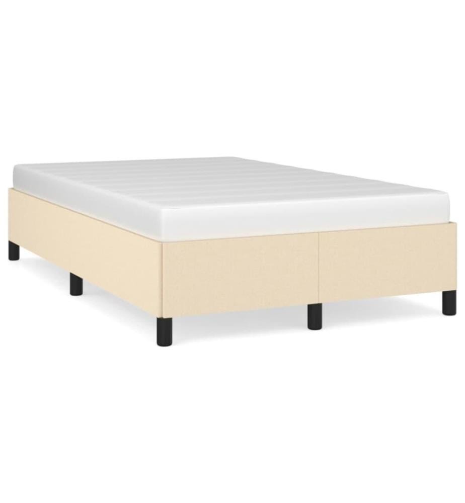 Bettgestell Creme 120x200 cm Stoff